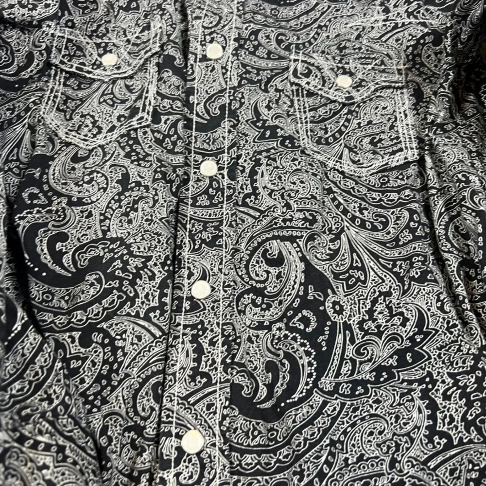 Kids Ralph Lauren Plaid & Rock & Roll Cowboy Paisley Western Shirt Bundle Size M